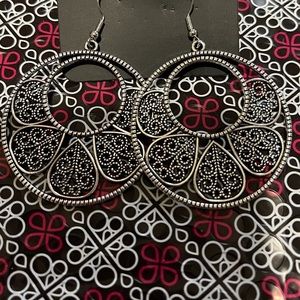 Silver hoop earrings